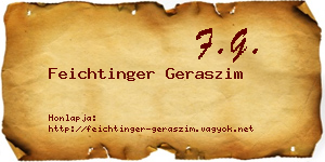 Feichtinger Geraszim névjegykártya